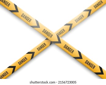 Barrier warning tape on transparent background. Vector illustration.	
