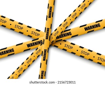 Barrier warning tape on transparent background. Vector illustration.	
