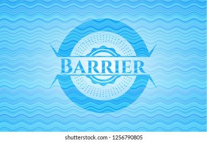 Barrier water representation style emblem.