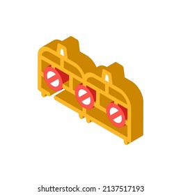 barriers equipment isometric icon vector. barriers equipment sign. isolated symbol illustration