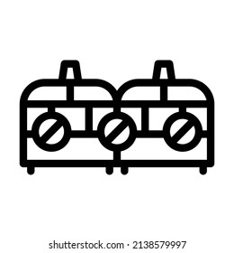 vector de icono de línea de equipo de barreras. señal de equipo de barreras. símbolo de contorno aislado ilustración negra