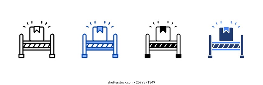 Barriers icon set multiple style collection