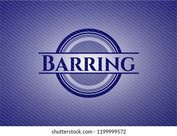 Barring badge with jean texture