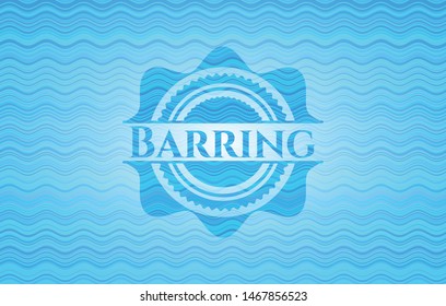 Barring water wavec oncept emblem. Vector Illustration. Detailed.