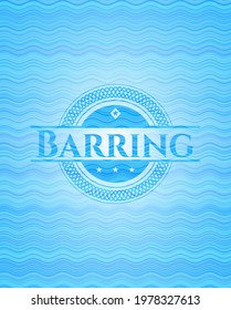 Barring water wavec oncept emblem. Vector Illustration. Detailed. 