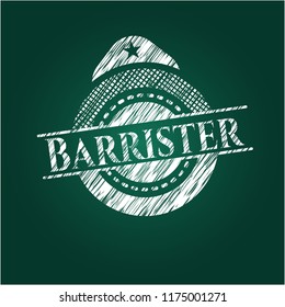 Barrister with chalkboard texture