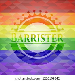 Barrister lgbt colors emblem 