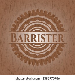 Barrister wood emblem. Vector Illustration.