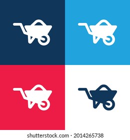 Barrow blue and red four color minimal icon set