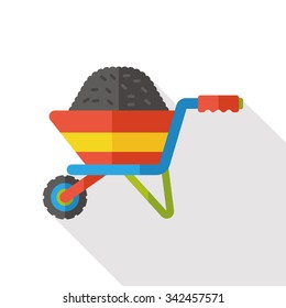 barrow cart flat icon