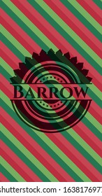 Barrow christmas badge background. Vector Illustration. Detailed.