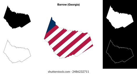 Barrow County (Georgia) outline map set