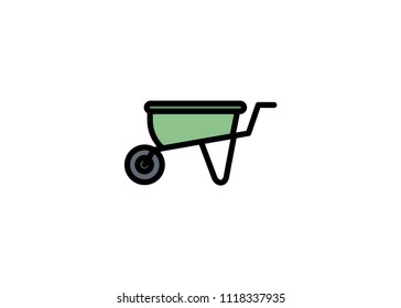 Barrow icon, filled line icon