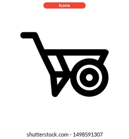 barrow icon isolated sign symbol vector illustration - high quality black style vector icons
