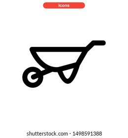 barrow icon isolated sign symbol vector illustration - high quality black style vector icons
