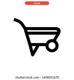 barrow icon isolated sign symbol vector illustration - high quality black style vector icons
