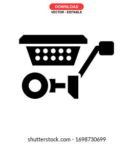 barrow icon or logo isolated sign symbol vector illustration - high quality black style vector icons
