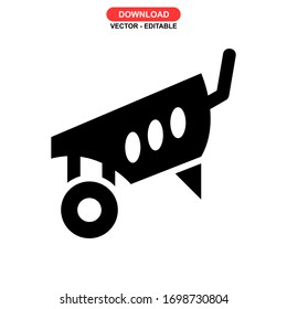 Icono de flecha o logotipo símbolo de signo aislado Ilustración vectorial - Iconos vectoriales de estilo negro de alta calidad
