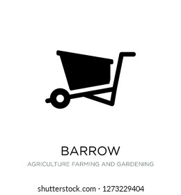 barrow icon vector on white background, barrow trendy filled icons from Agriculture farming and gardening collection, barrow simple element illustration