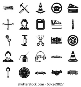 Barrow icons set. Simple set of 25 barrow icons for web isolated on white background