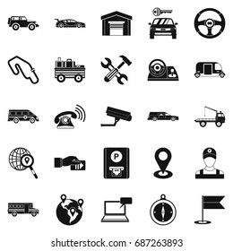 Barrow icons set. Simple set of 25 barrow icons for web isolated on white background