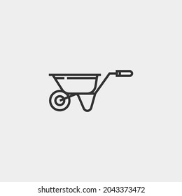 Barrow vector icon illustration sign