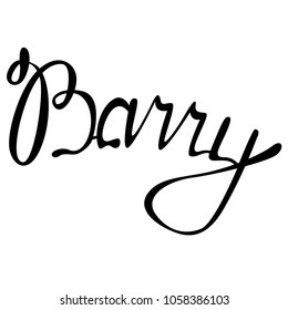 Barry name lettering