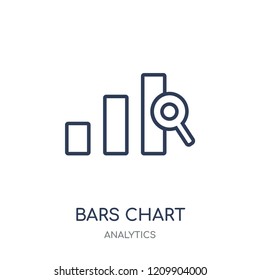 Bars Chart Analysis icon. Bars Chart Analysis linear symbol design from Analytics collection. Simple outline element vector illustration on white background.