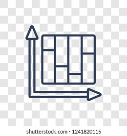 Bars Chart Analysis icon. Trendy linear Bars Chart Analysis logo concept on transparent background from Business and analytics collection