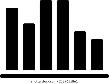 bars chart glyph icon illustration vector