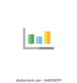 bars chart icon sign signifier vector