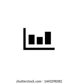 bars chart icon sign signifier vector
