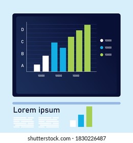 bars chart infographic design, Data information and analytics theme Vector illustration