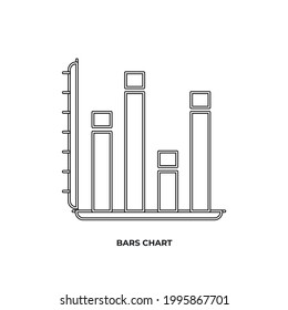 bars chart vector type icon