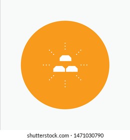 Bars, Fund, Gold, Income, Interest. Vector Icon Template background