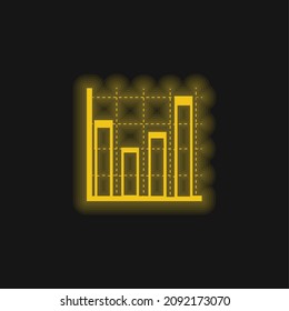 Bars Graphic For Class Education Gelbes leuchtendes Neonsymbol