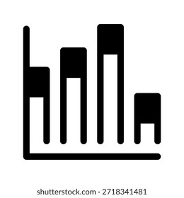 Ilustração de design de símbolo de vetor de ícone gráfico de barras