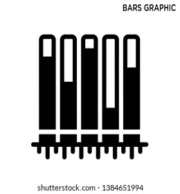 bars graphic icon with white background simple element illustration business concept