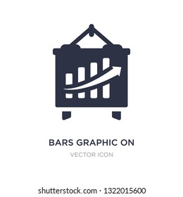bars graphic on screen icon on white background. Simple element illustration from Business and analytics concept. bars graphic on screen sign icon symbol design.