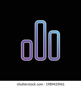 Bars Graphic Outline blue gradient vector icon