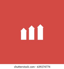 bars icon. sign design. red background