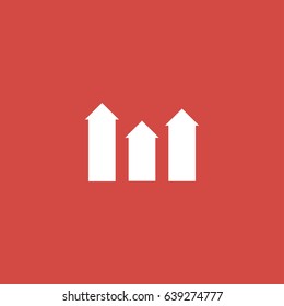 bars icon. sign design. red background