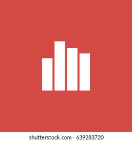bars icon. sign design. red background