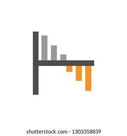 Bars and loss icon. Element of financial, diagrams and reports icon for mobile concept and web apps. Detailed Bars and loss icon can be used for web and mobile