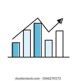bars statistics with arrow