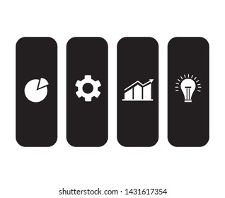 bars statistics with business icons