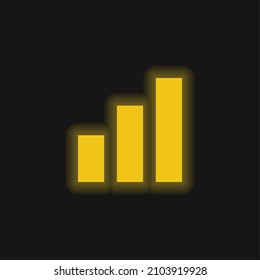 Bars-Gelbe leuchtende Neonsymbol