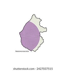 Barsinghausen Map - World Map International vector template. German region silhouette vector illustration