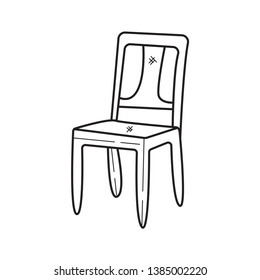 Barstool Hand Drawn Outline Doodle