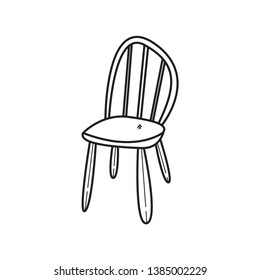 Barstool Hand Drawn Outline Doodle